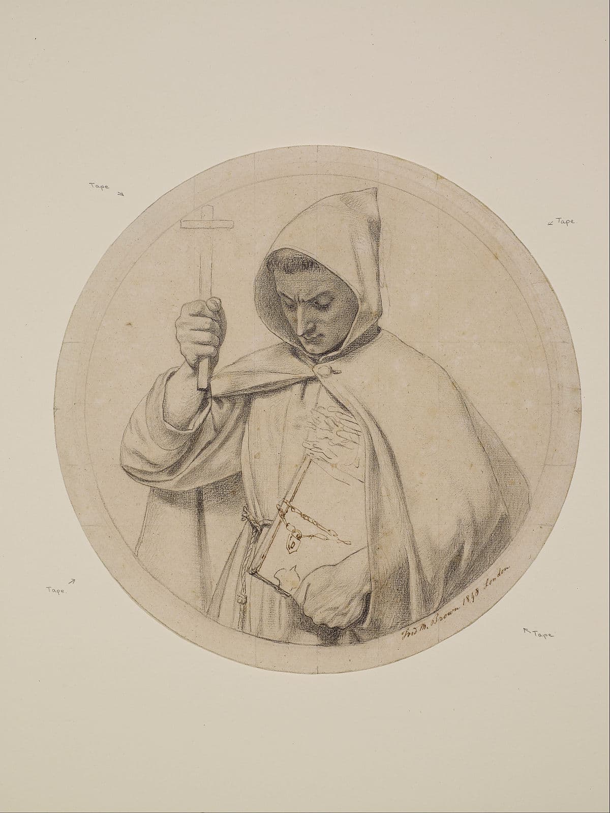 Study of a Monk, representing Catholic Faith by Ford Madox Brown