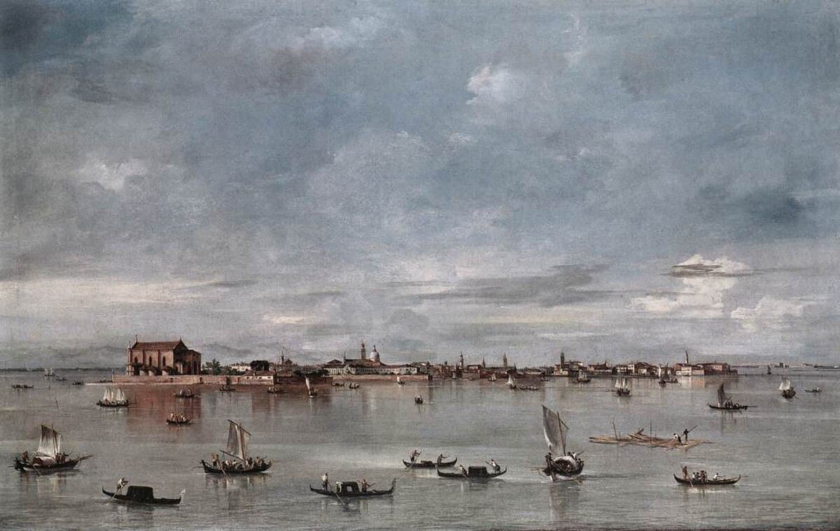 San Cristoforo, San Michele and Murano, Seen from the Fondamenta Nuove by Francesco Guardi