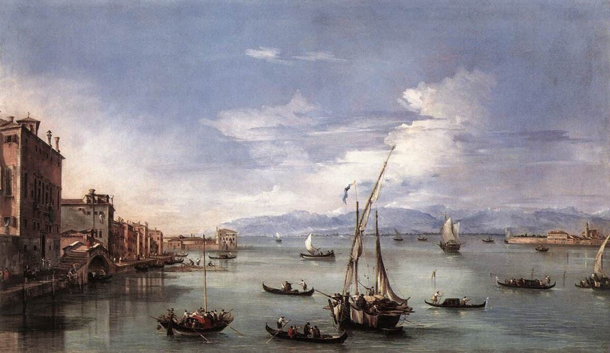 The Lagoon from the Fondamenta Nuove by Francesco Guardi