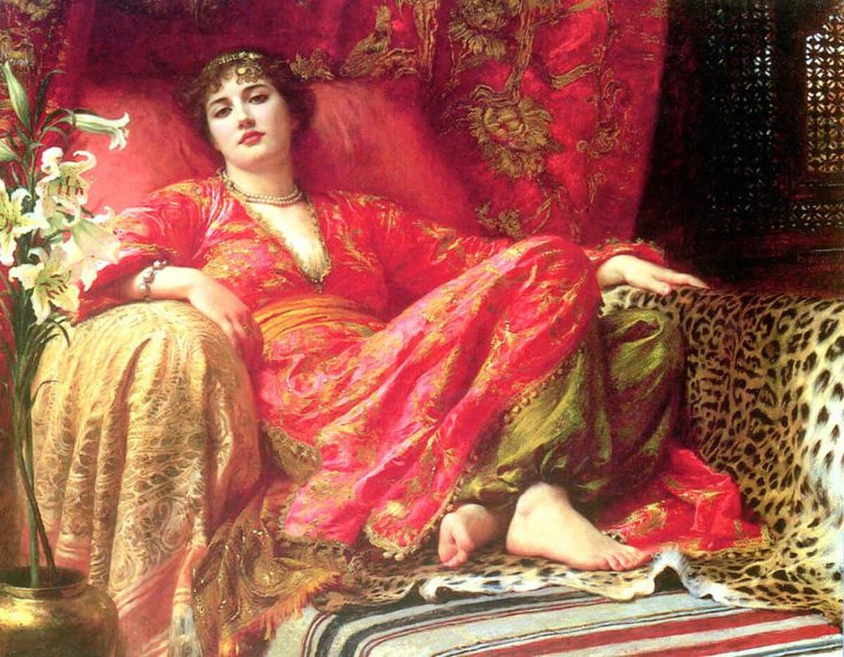 Passion by Frank Dicksee at Private Collection