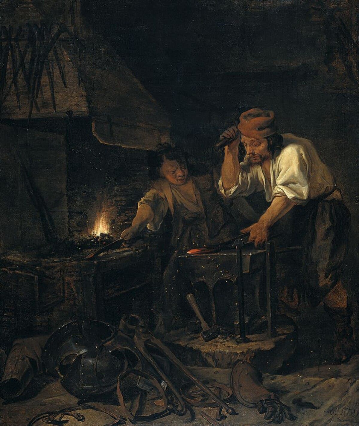 The Armorer by Gabriel Metsu at Rijksmuseum
