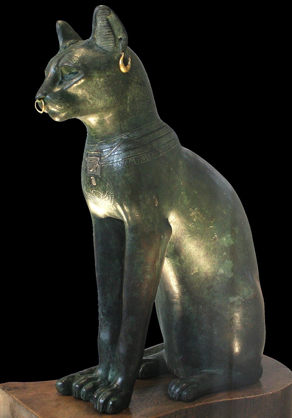 Gayer-Anderson Cat by Ancient Egyptian (Unknown) (-600), Bronze at British Museum