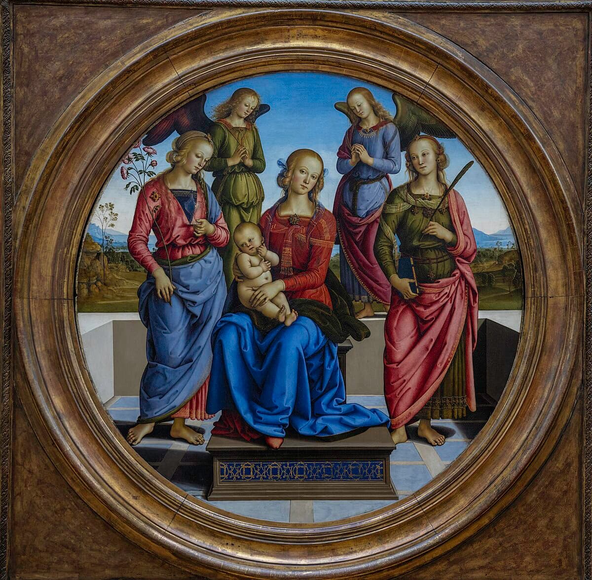 Enthroned Madonna with angels by Gentile da Fabriano