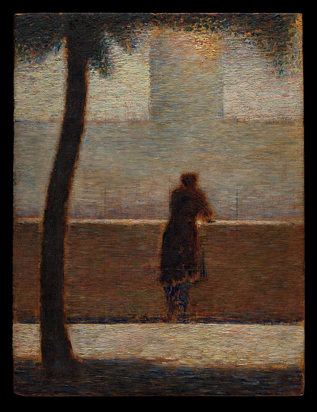 Man leaning on a parapet by Georges Seurat
