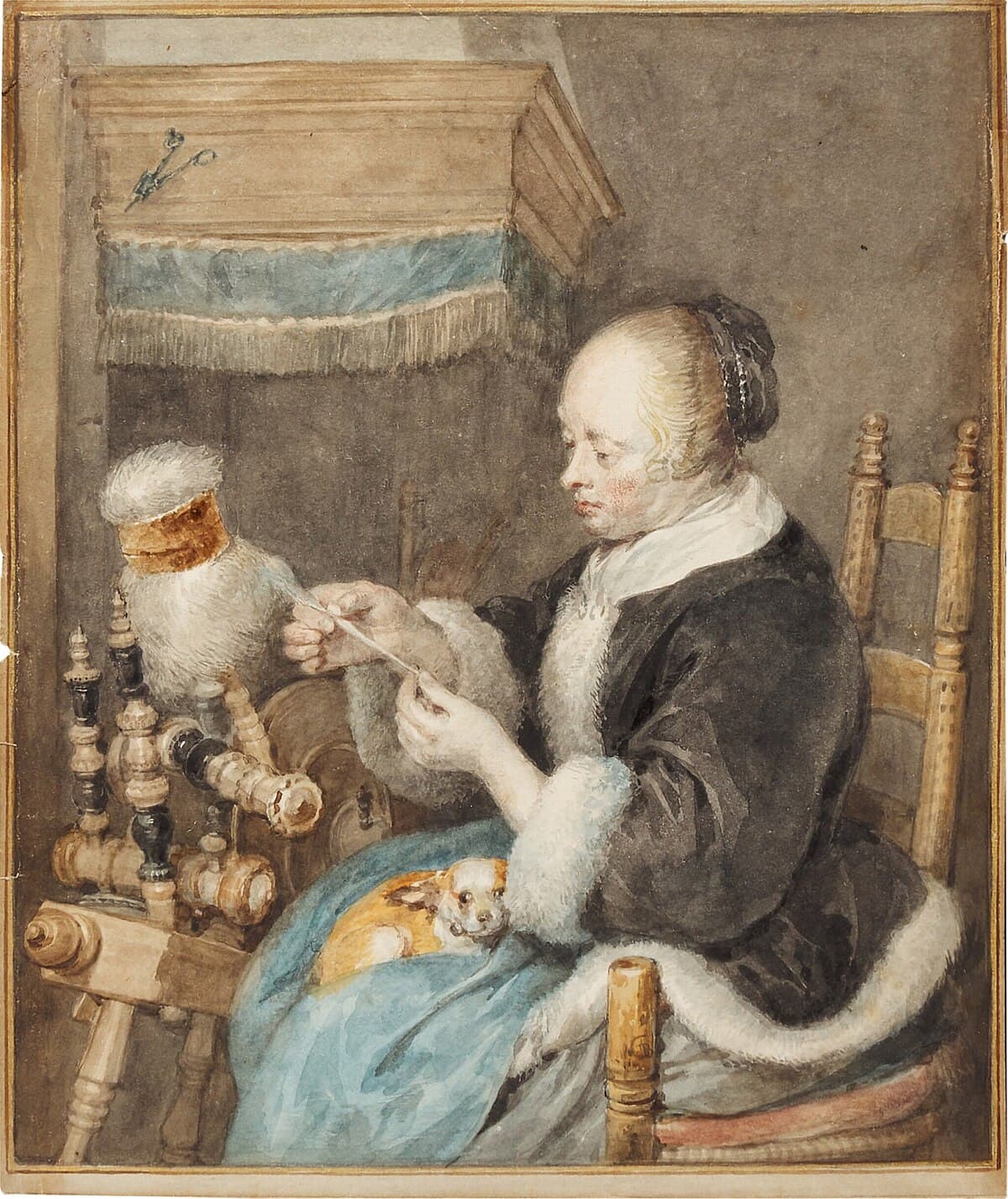 A Woman Spinning