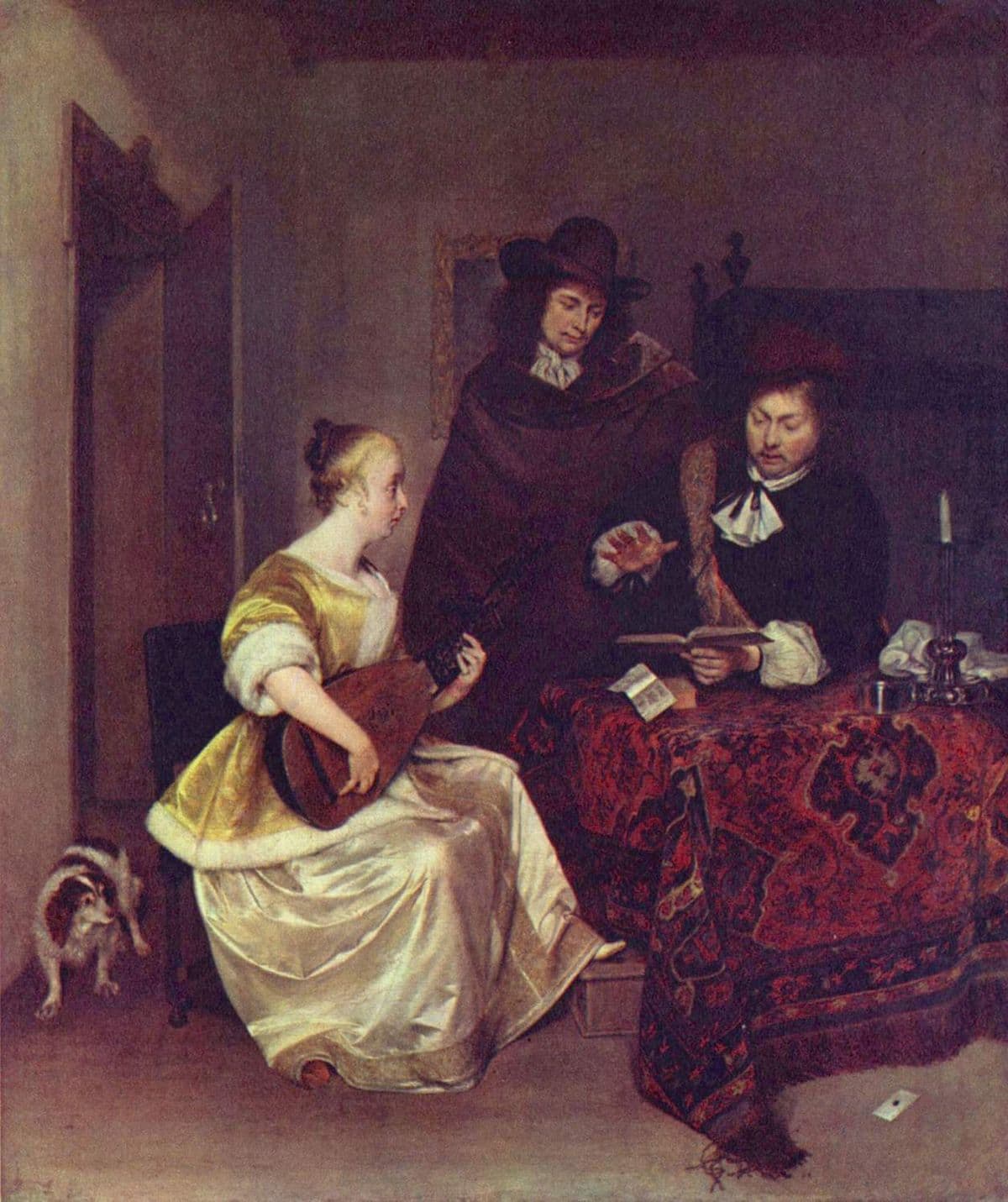 Woman Playing the Lute by Gerard ter Borch