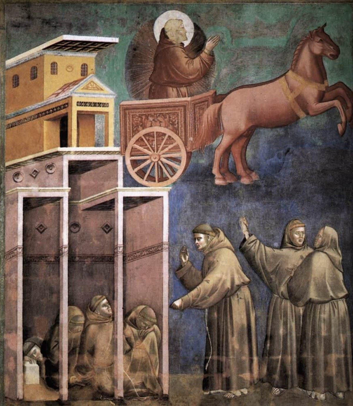 Vision of the Flaming Chariot by Giotto di Bondone