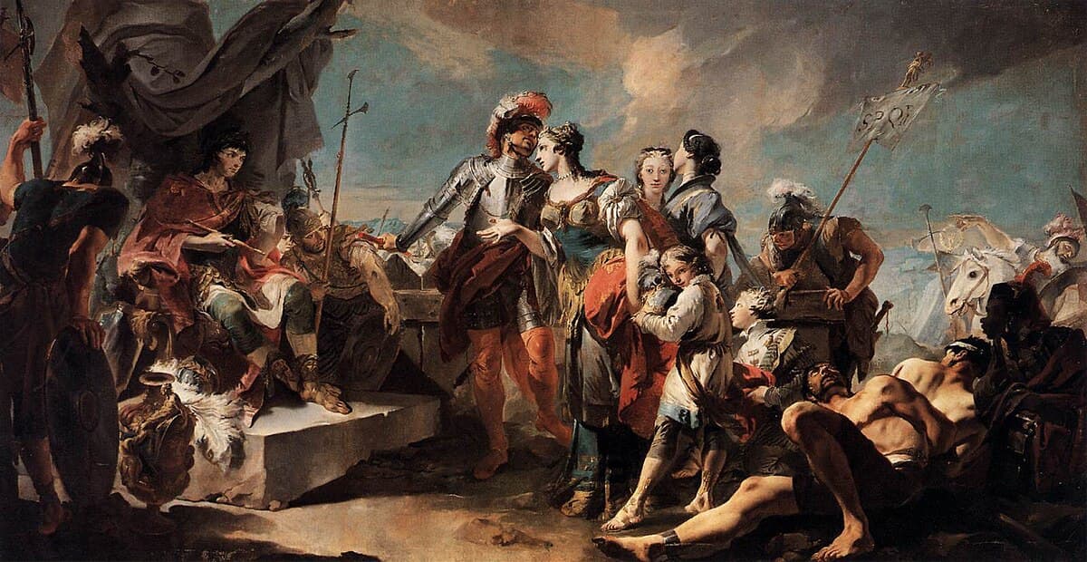 Queen Zenobia before Emperor Aurelianus by Giovanni Battista Tiepolo