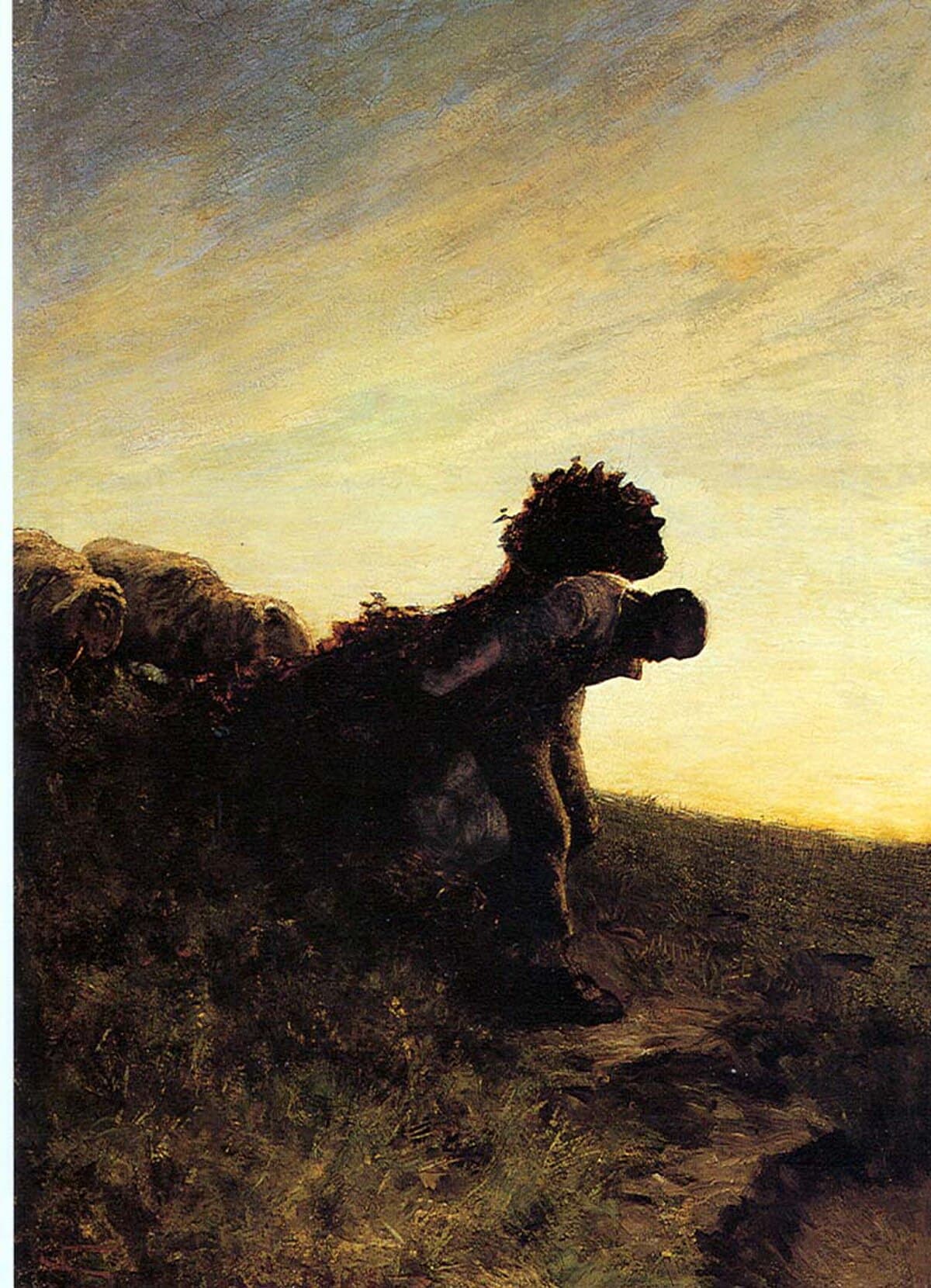 The last effort of the day by Giovanni Segantini