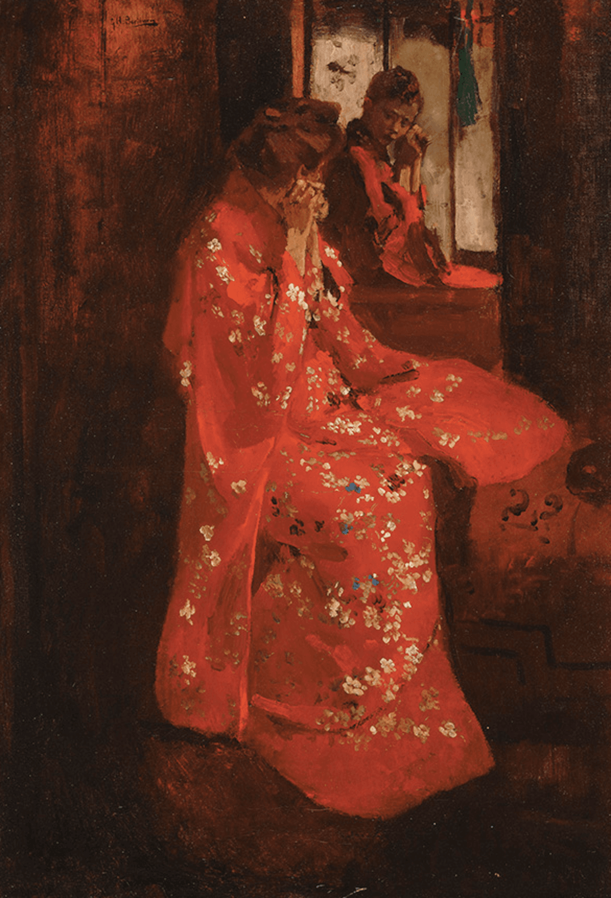 Girl in White Kimono by George Hendrik Breitner