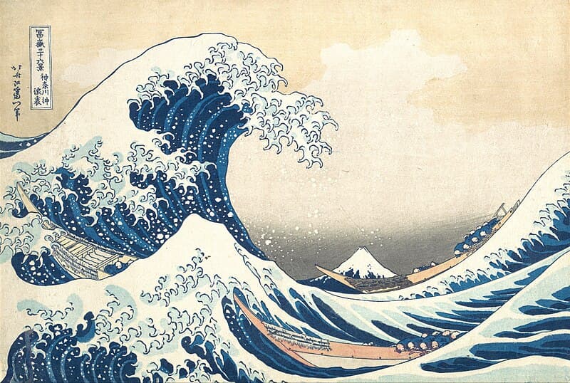 The Great Wave off Kanagawa by Katsushika Hokusai (1831), Woodblock print