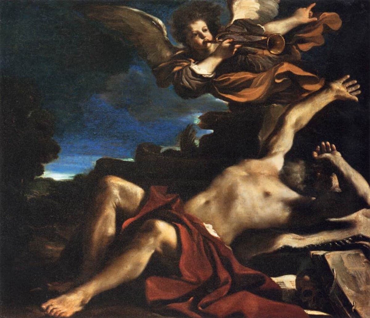 The Vision of St Jerome by Guercino