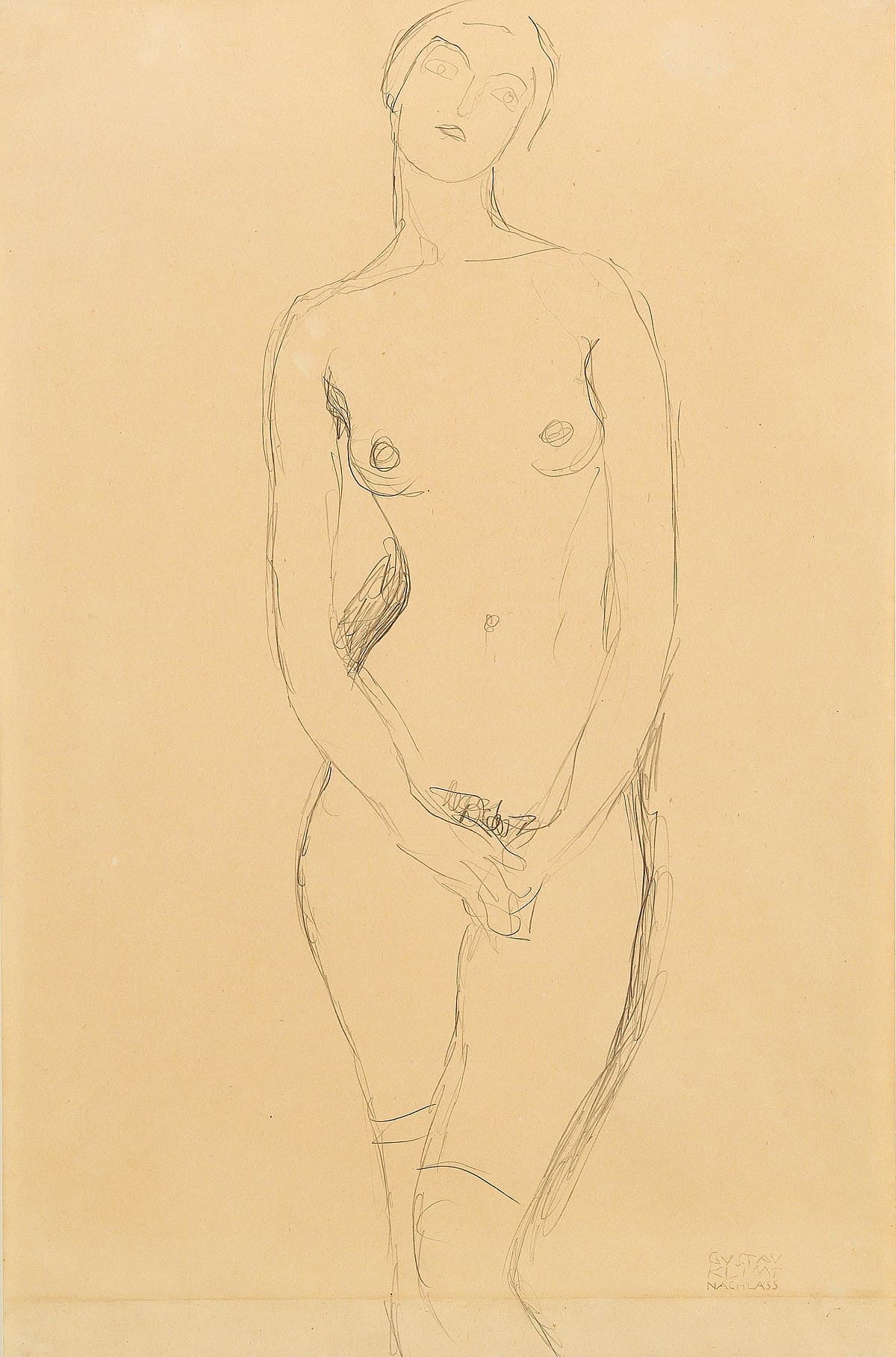 Female Nude by Gustav Klimt