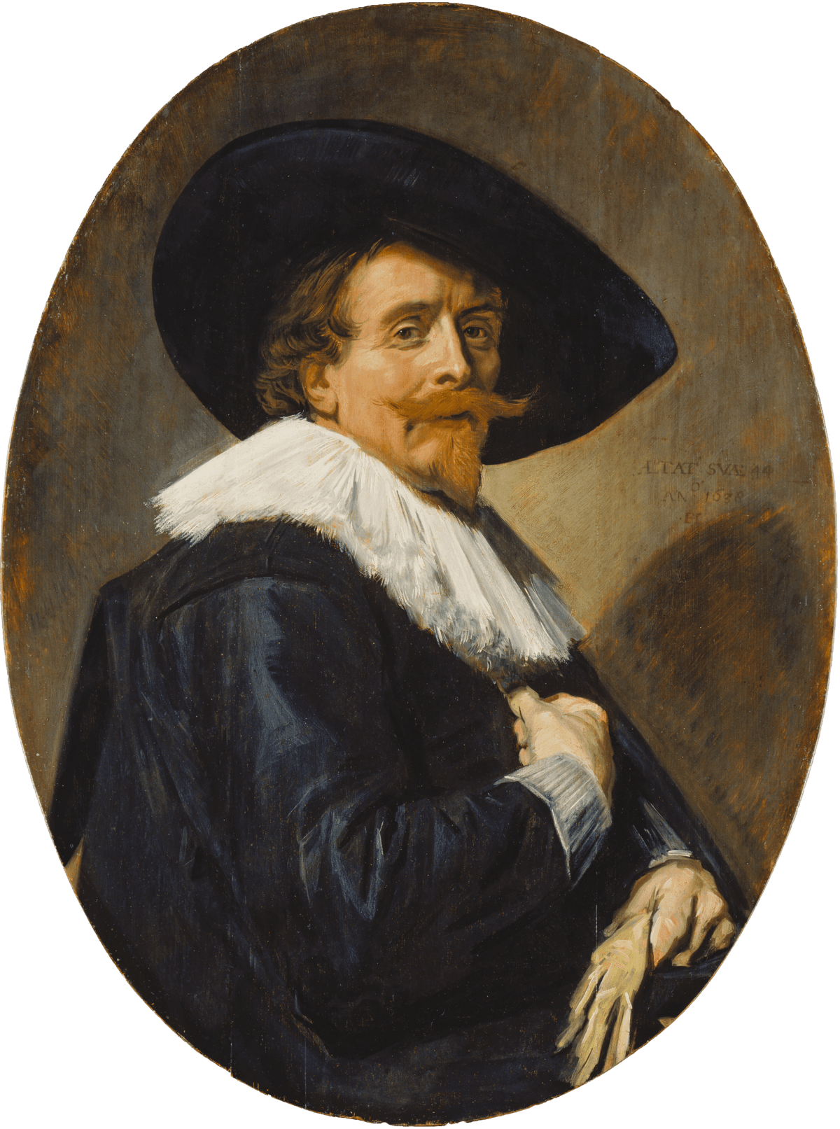 Portrait of a man with beard in three quarter profile by Gustav Klimt