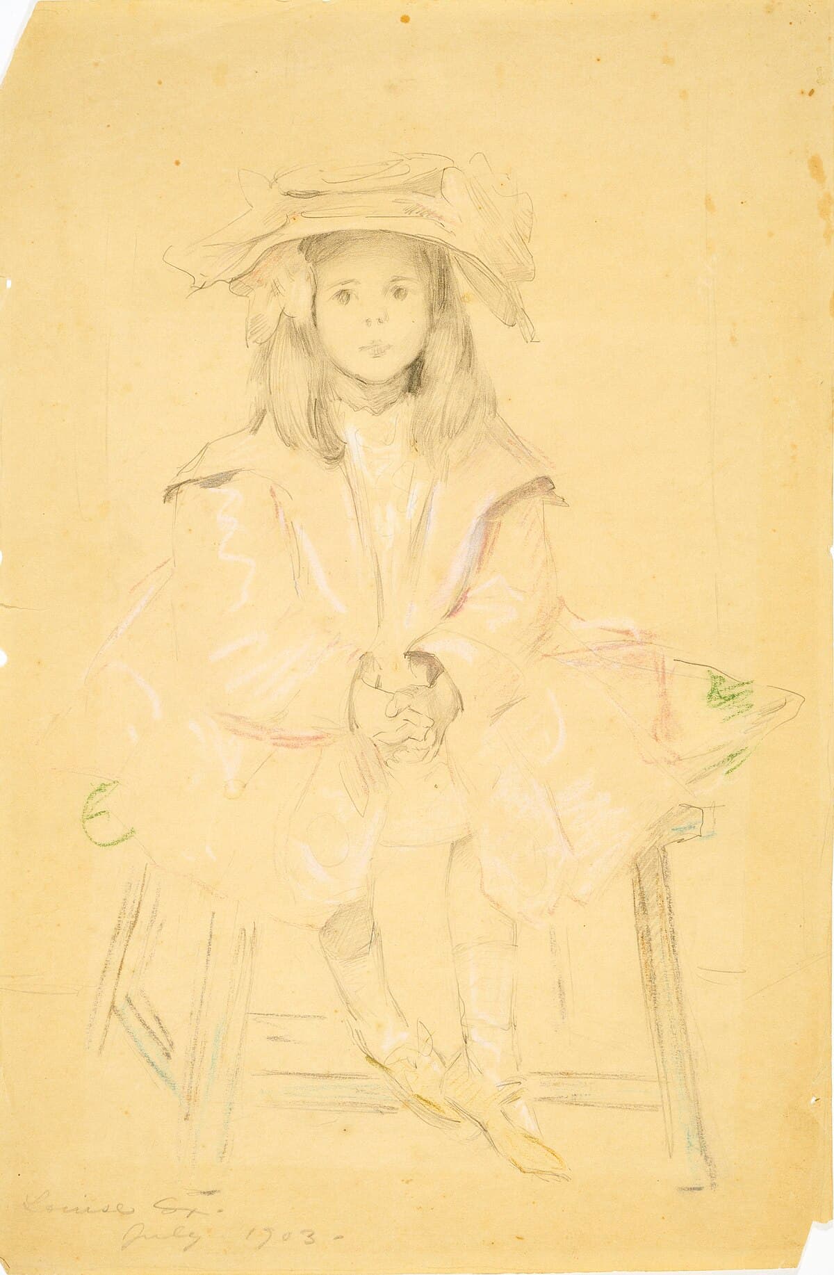 Young Girl Seated by Gustav Klimt