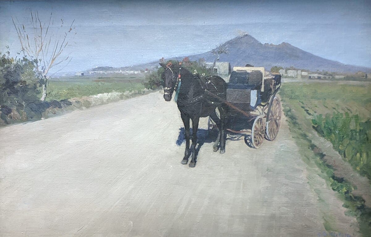 A Road in Naples by Gustave Caillebotte at Private Collection