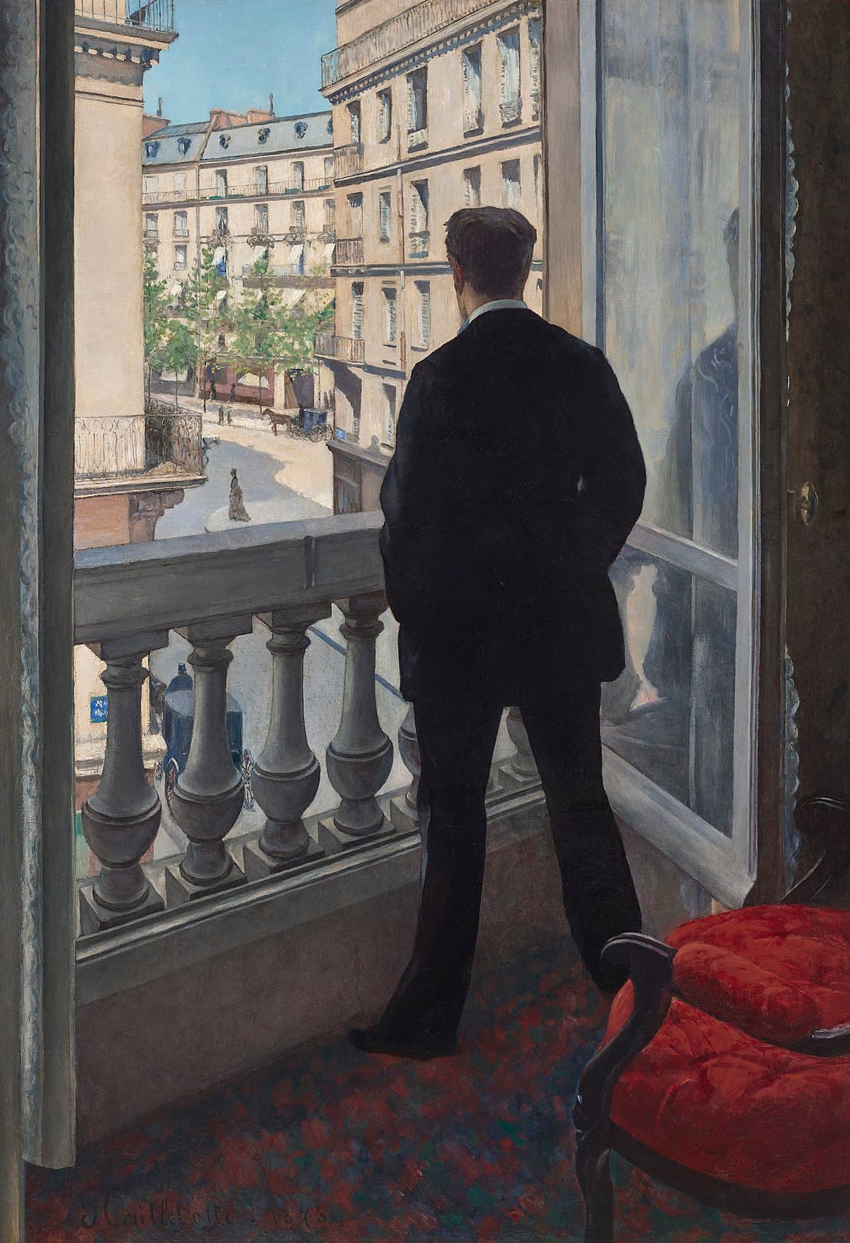 Man at the Window by Gustave Caillebotte at Private Collection