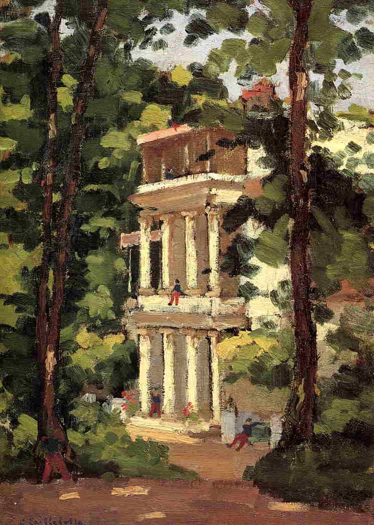 Yerres, Colonnade of the Casin by Gustave Caillebotte at Private Collection