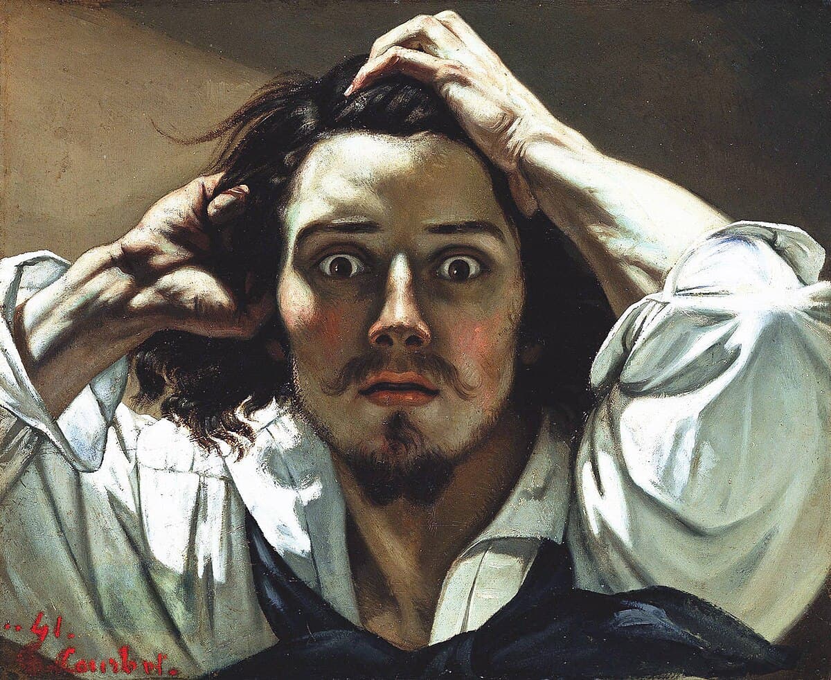 The Desperate Man (Self-Portrait) by Gustave Courbet at Private Collection