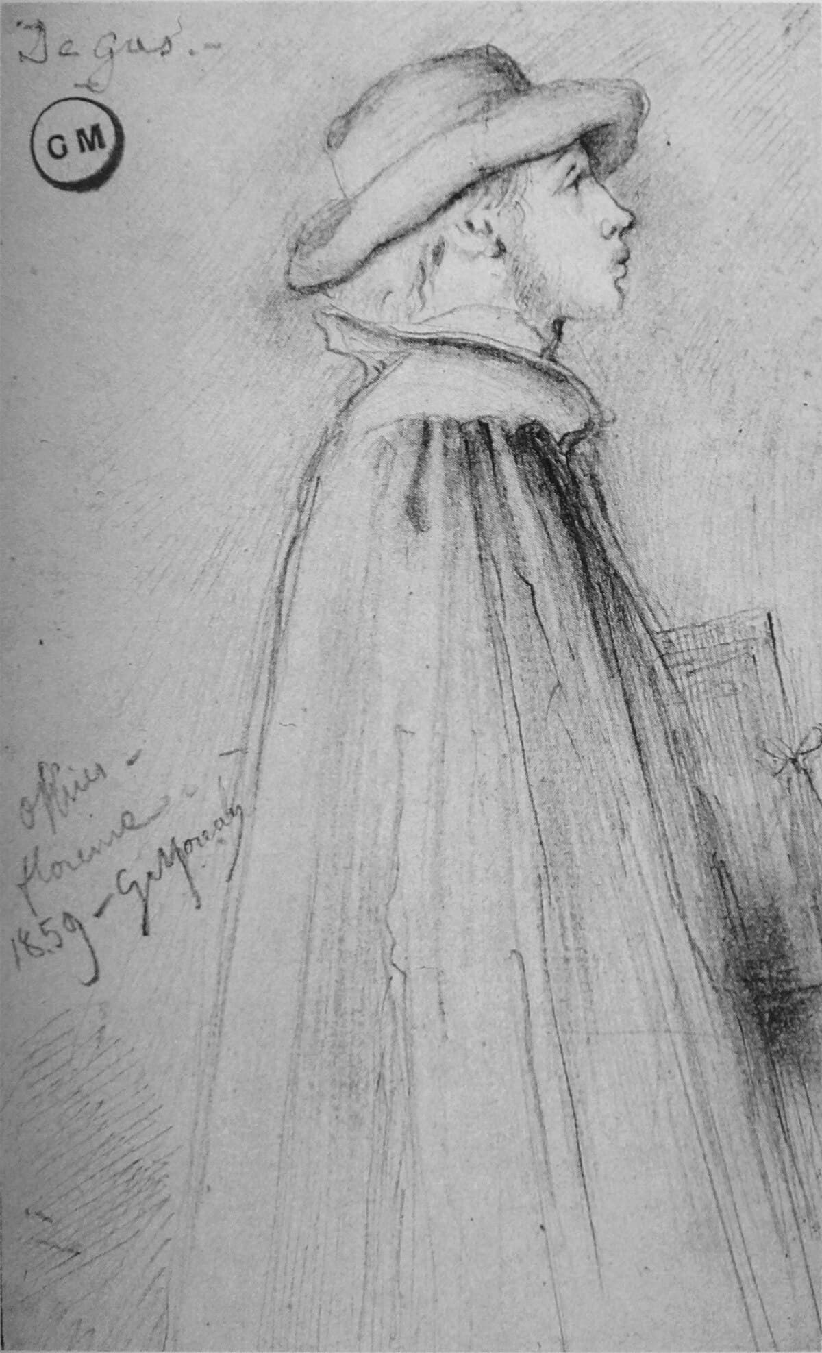 Degas portrait in the Uffizi by Gustave Moreau