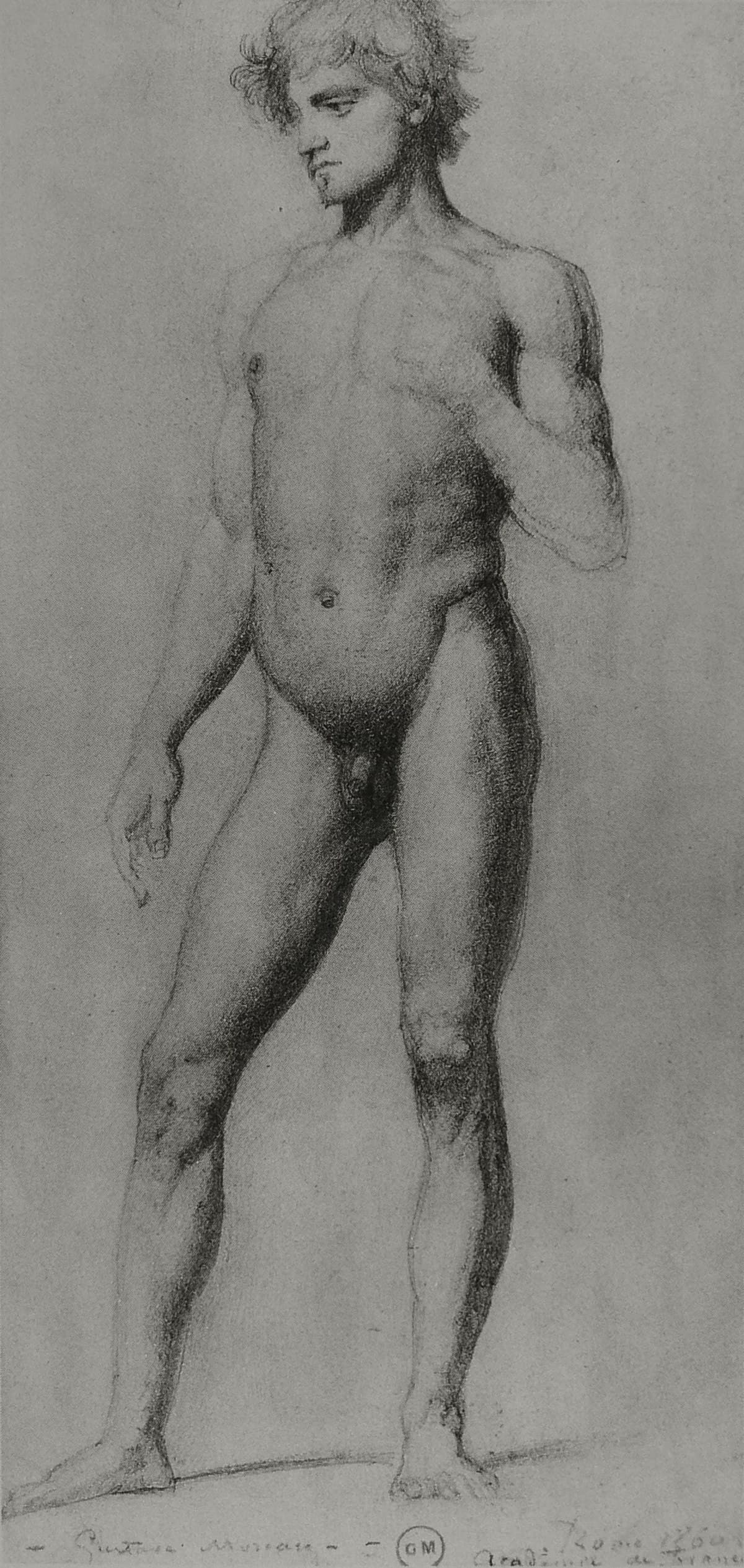 Male nude by Gustave Moreau