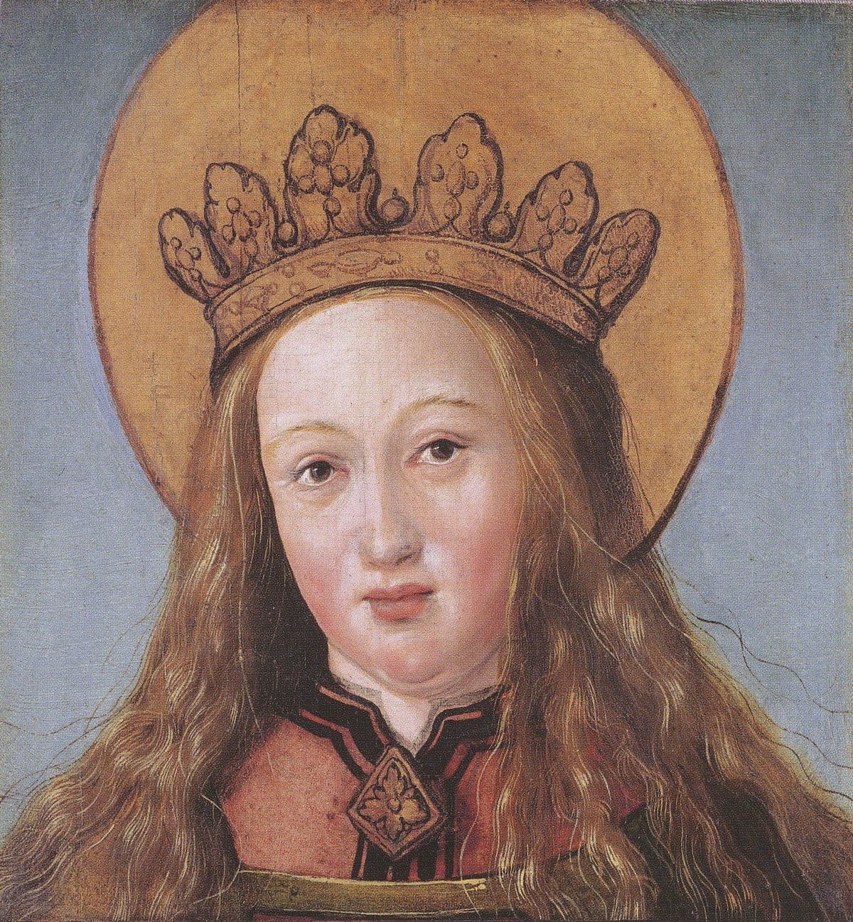 Head of a Female Saint by Hans Holbein the Younger