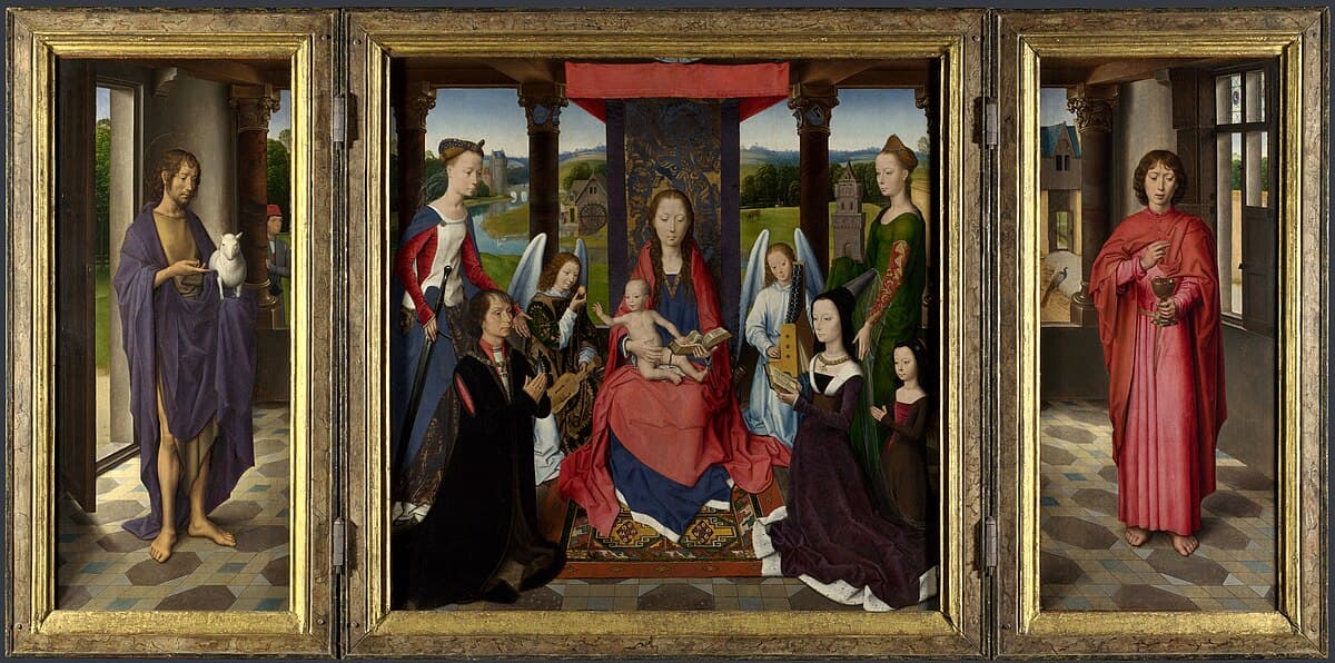 The Donne Triptych right wing by Hans Memling