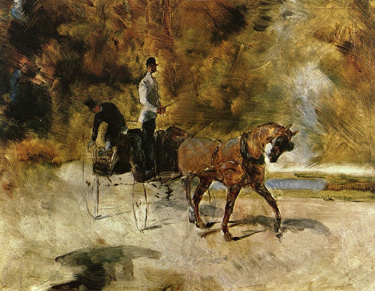 Dog Car by Henri de Toulouse-Lautrec