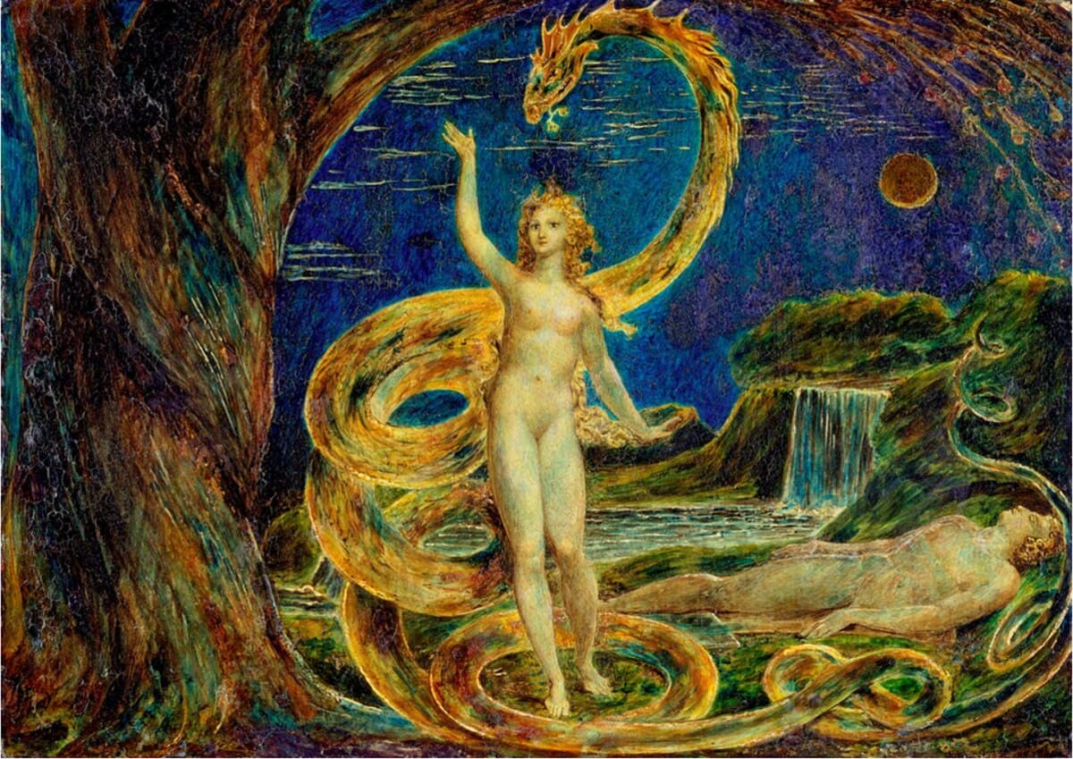 The temptation of Eve by the serpent by Hieronymus Bosch