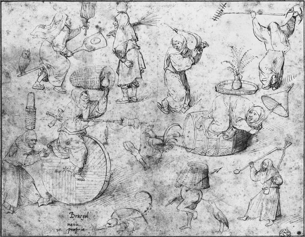 Two witches by Hieronymus Bosch at Museum Boijmans van Beuningen, Rotterdam