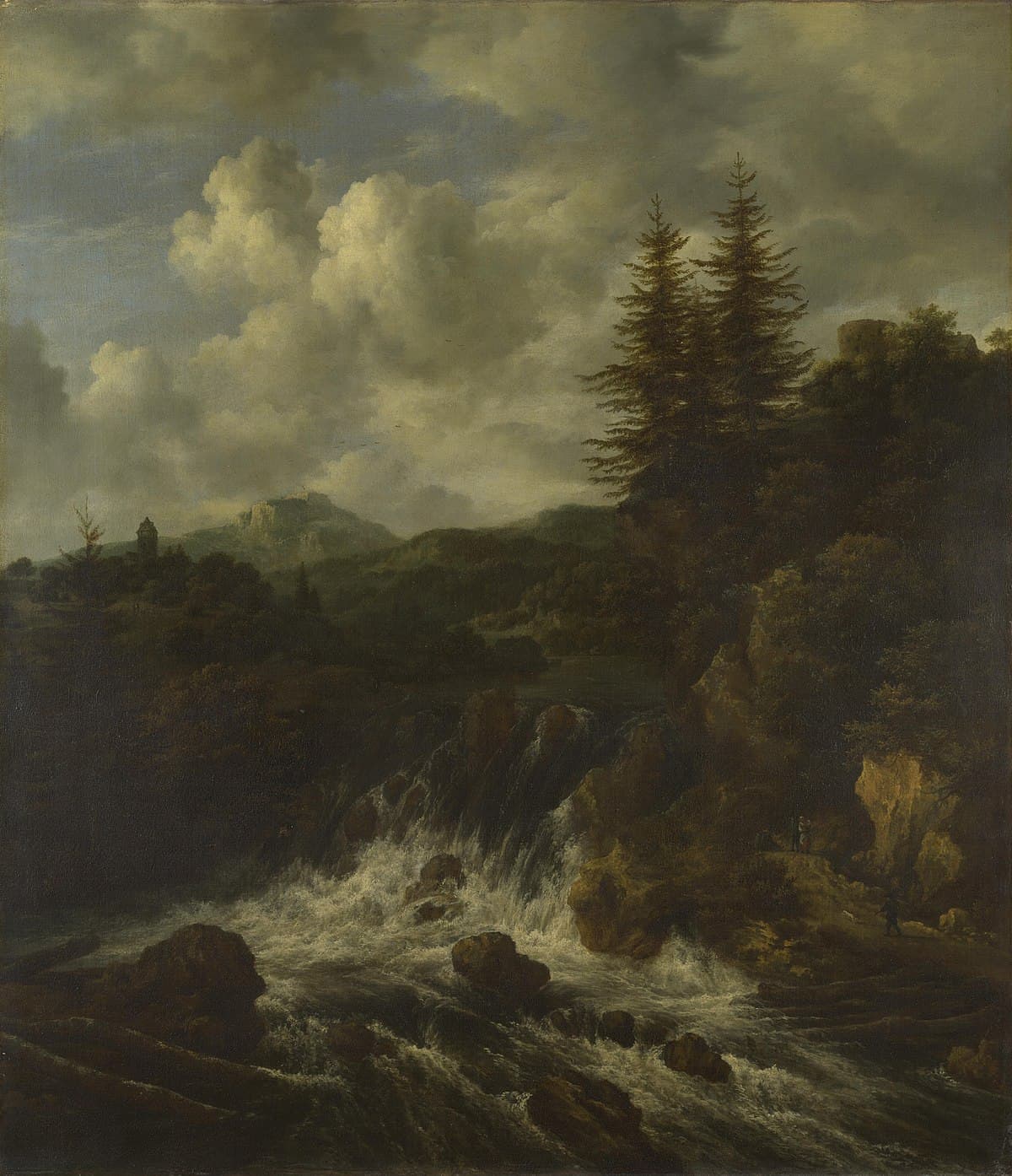 Landscape with a Waterfall and Castle
