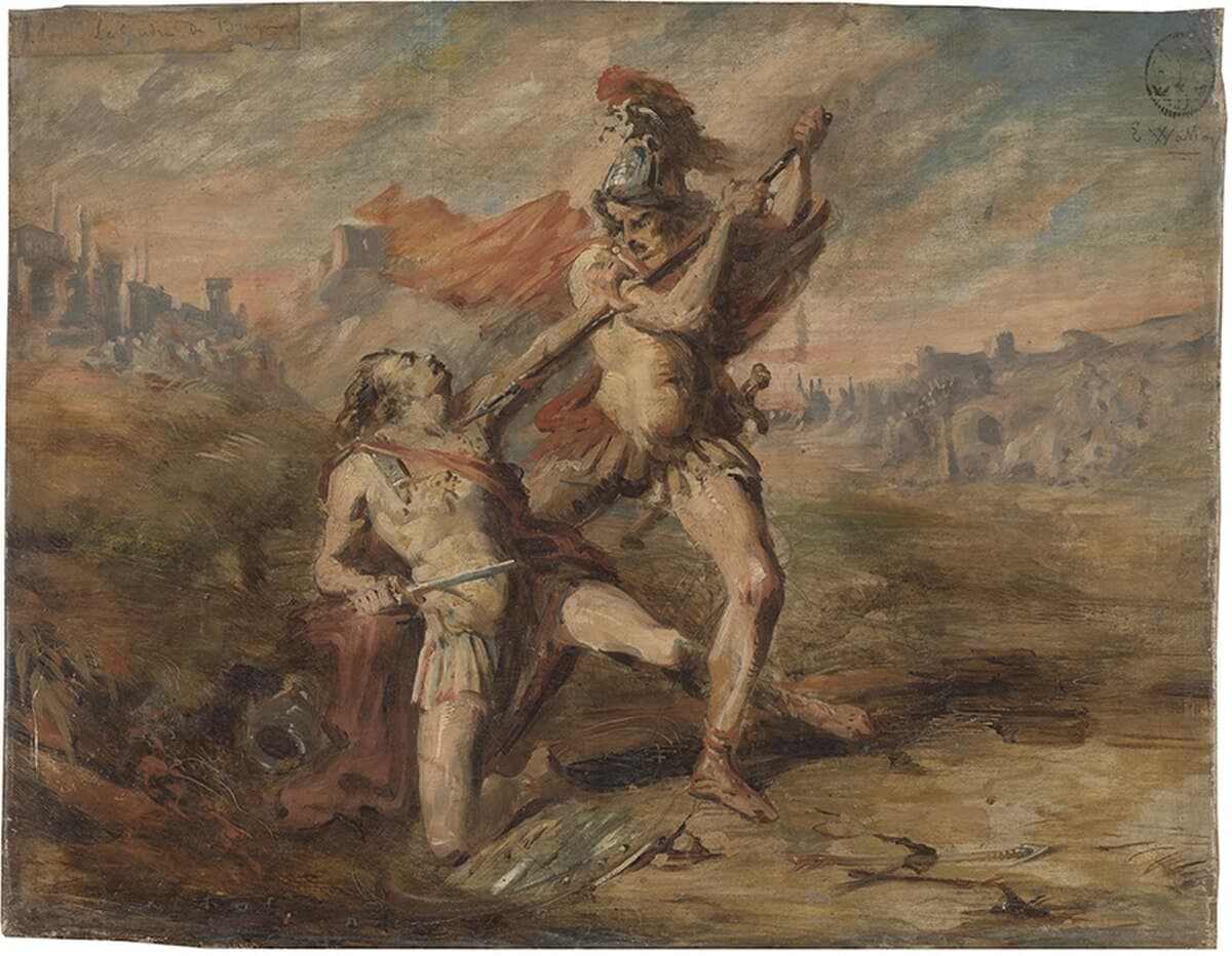 Male Nude known as Hector by Jacques-Louis David at Musée Fabre, Montpellier