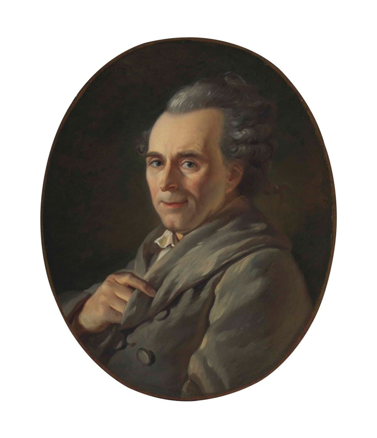 Portrait of Michel-Jean Sedaine by Jacques-Louis David at Private Collection
