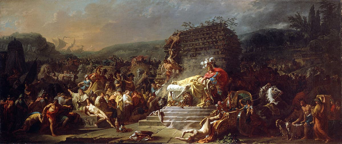 The Funeral of Patroclus by Jacques-Louis David