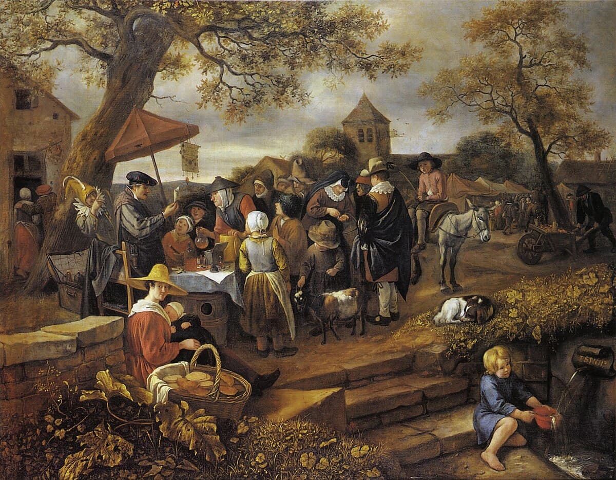 Quack Doctor by Jan Steen at Gemeentemuseum den Haag, Hague