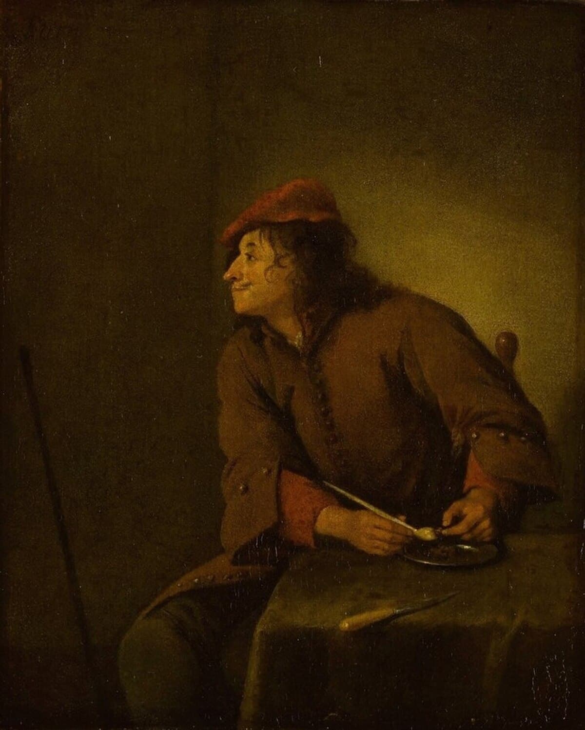 Smoker by Jan Steen at State Hermitage Museum