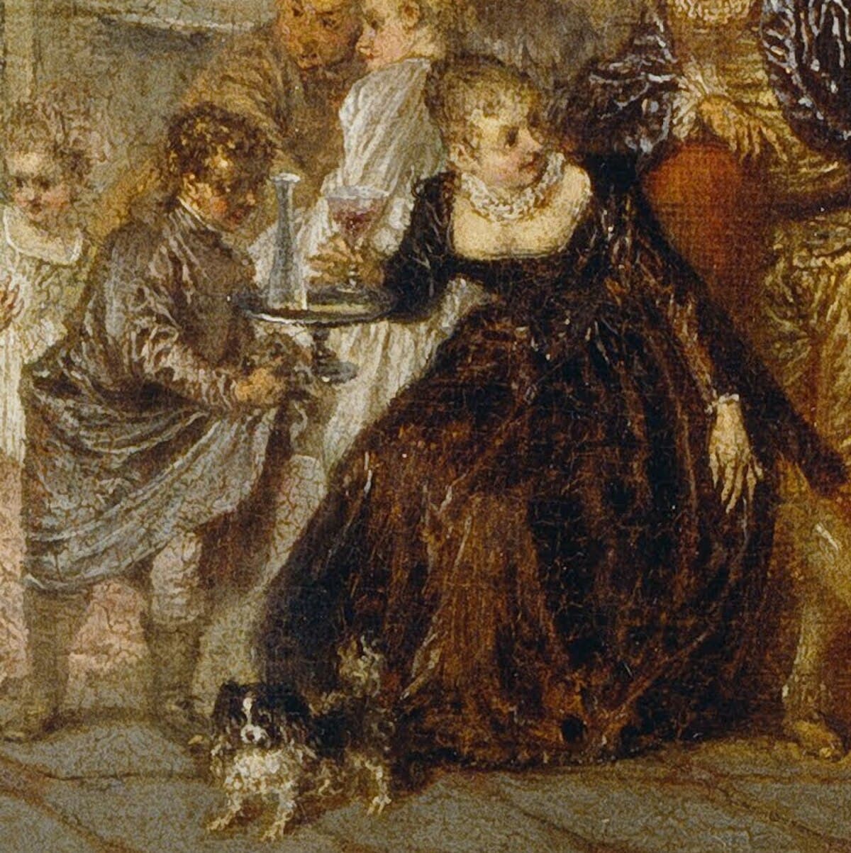 The pleasures of the ball by Jean-Antoine Watteau