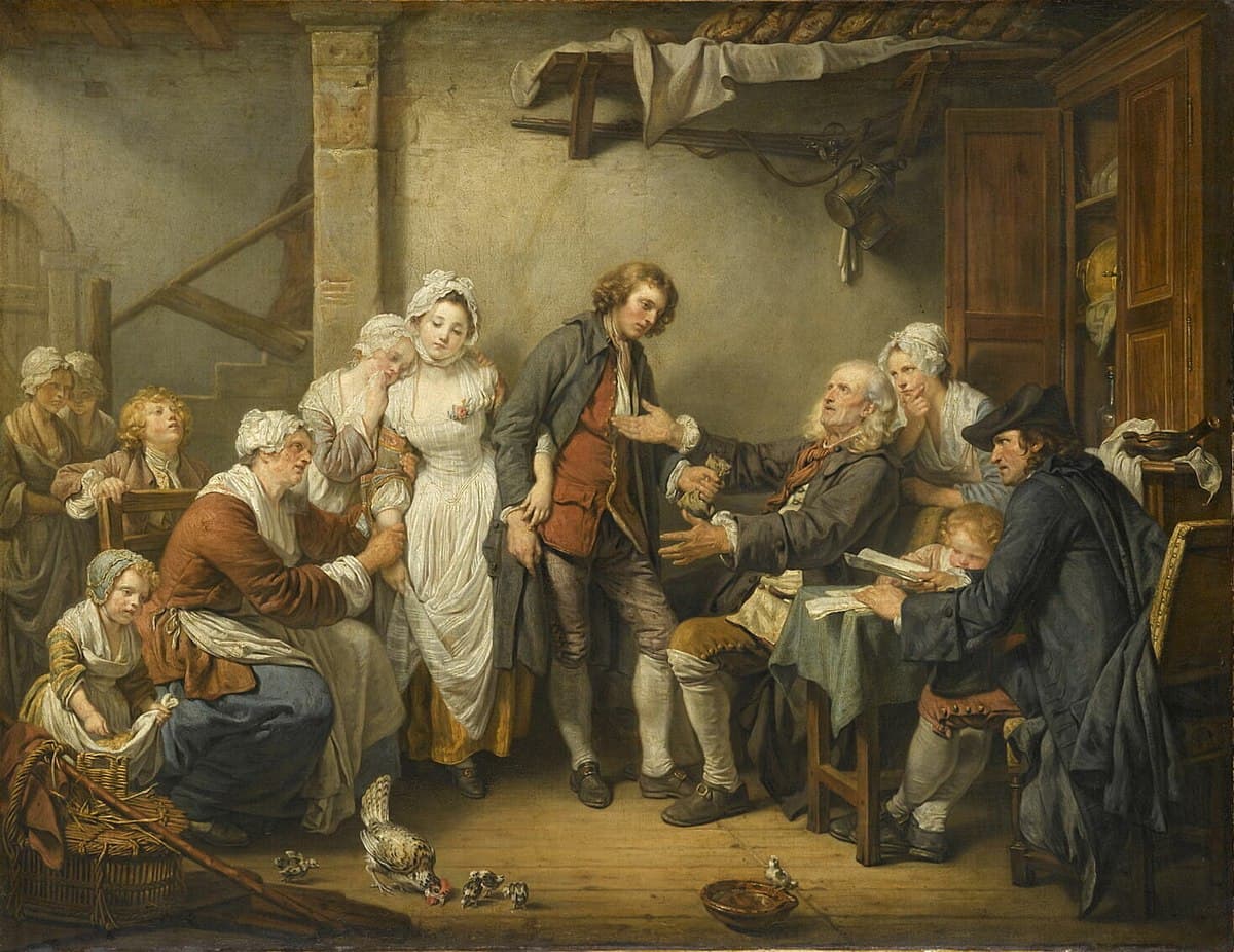 The Village Bride by Jean-Baptiste Greuze at Louvre, Paris