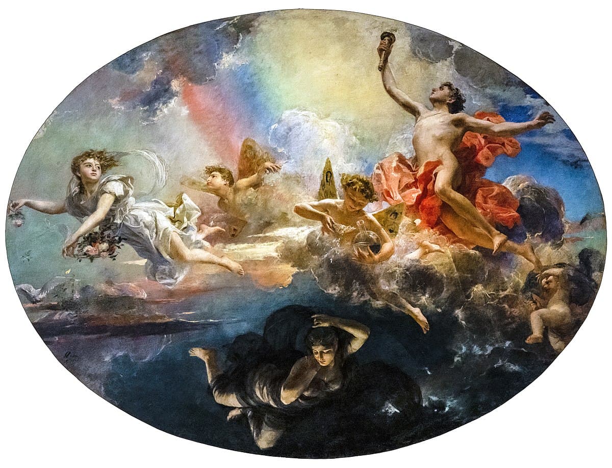 Aurora Triumphing over Night by Jean-Honoré Fragonard