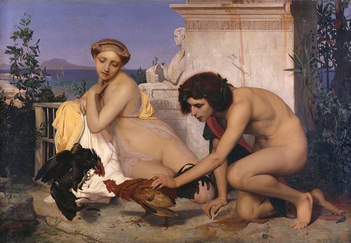 Young Greeks Attending a Cock Fight by Jean-Léon Gérôme at Musée d'Orsay