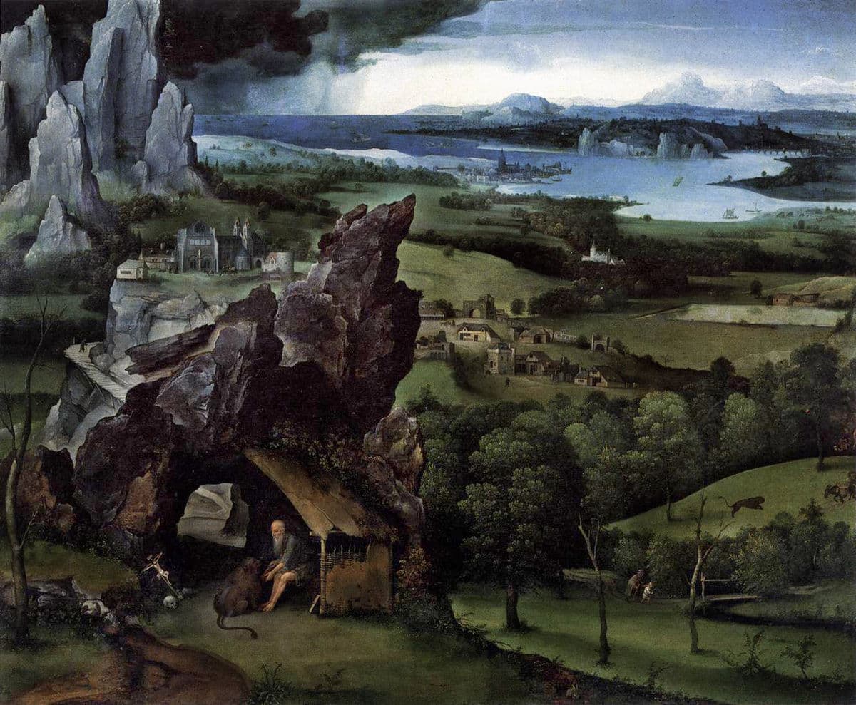 Landscape with St. Jerome by Joachim Patinir