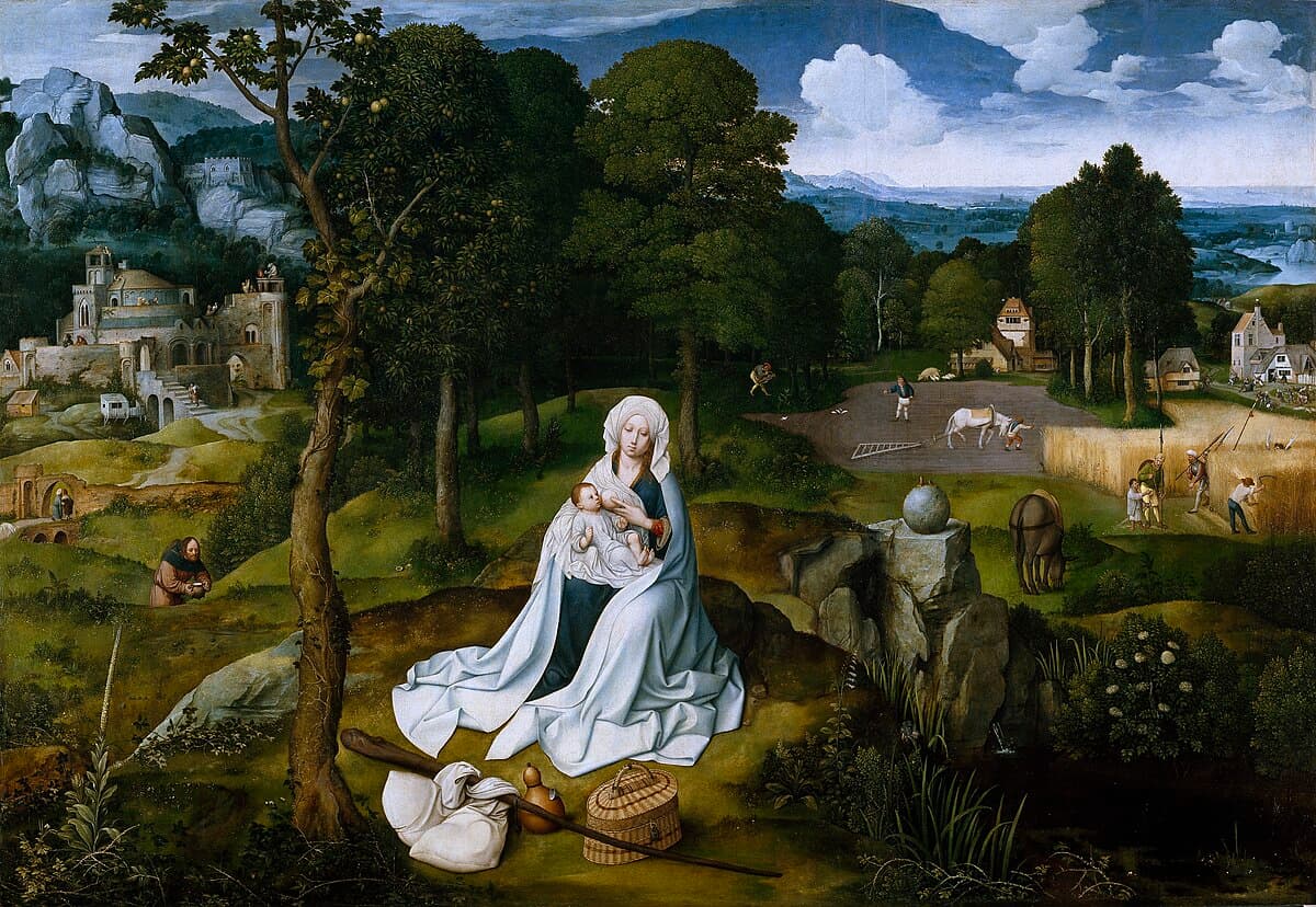 Rest During The Flight To Egypt by Joachim Patinir