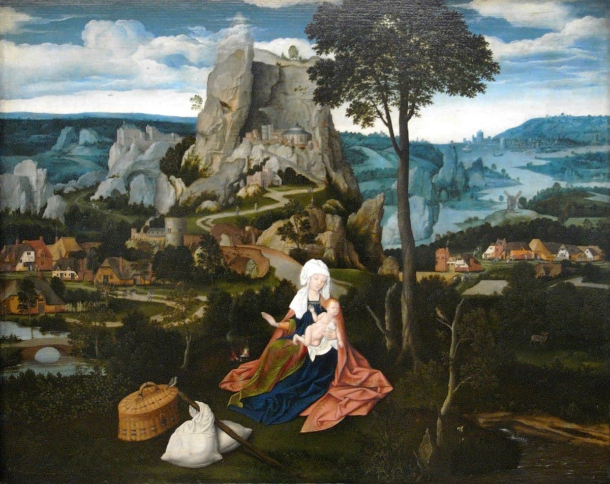 Rest of the Holy Family on the Flight into Egypt by Joachim Patinir