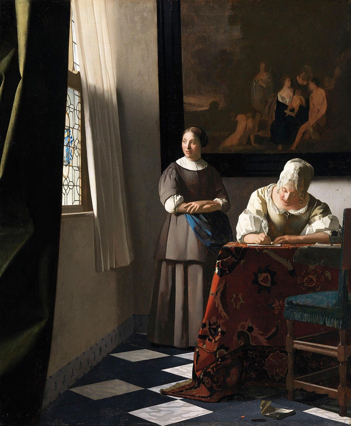 A Lady Writing by Johannes Vermeer
