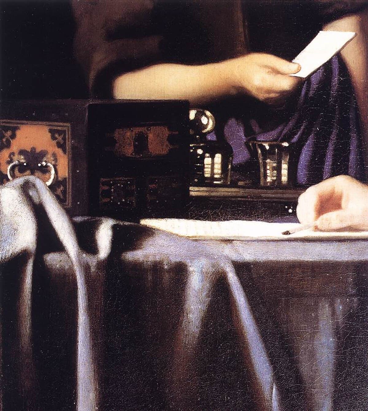 Mistress and Maid (Lady with Her Maidservant Holding a Letter ) by Johannes Vermeer