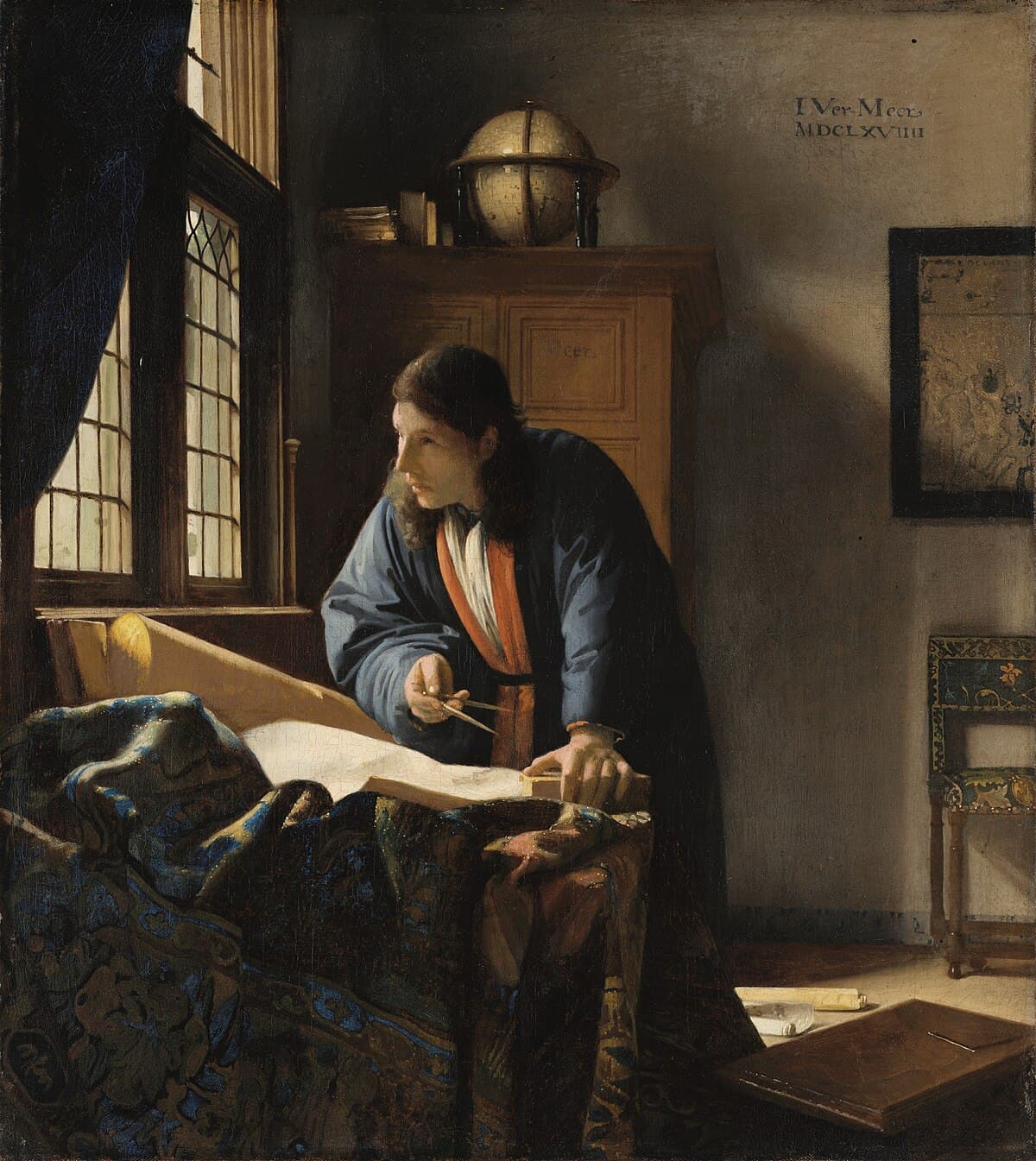 The Geographer by Johannes Vermeer (1668) at Städel, Frankfurt am Main