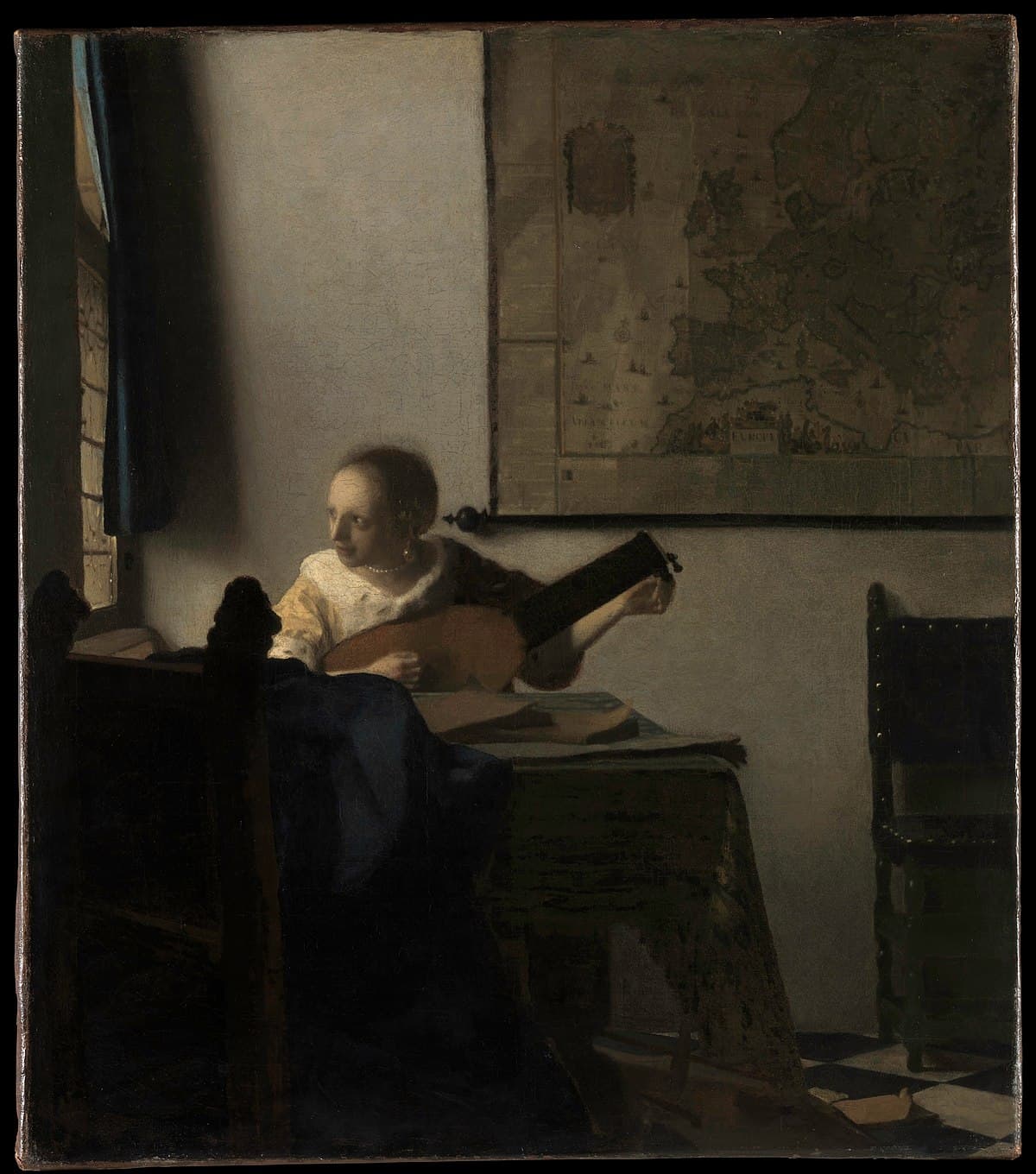 Woman with a Lute by Johannes Vermeer