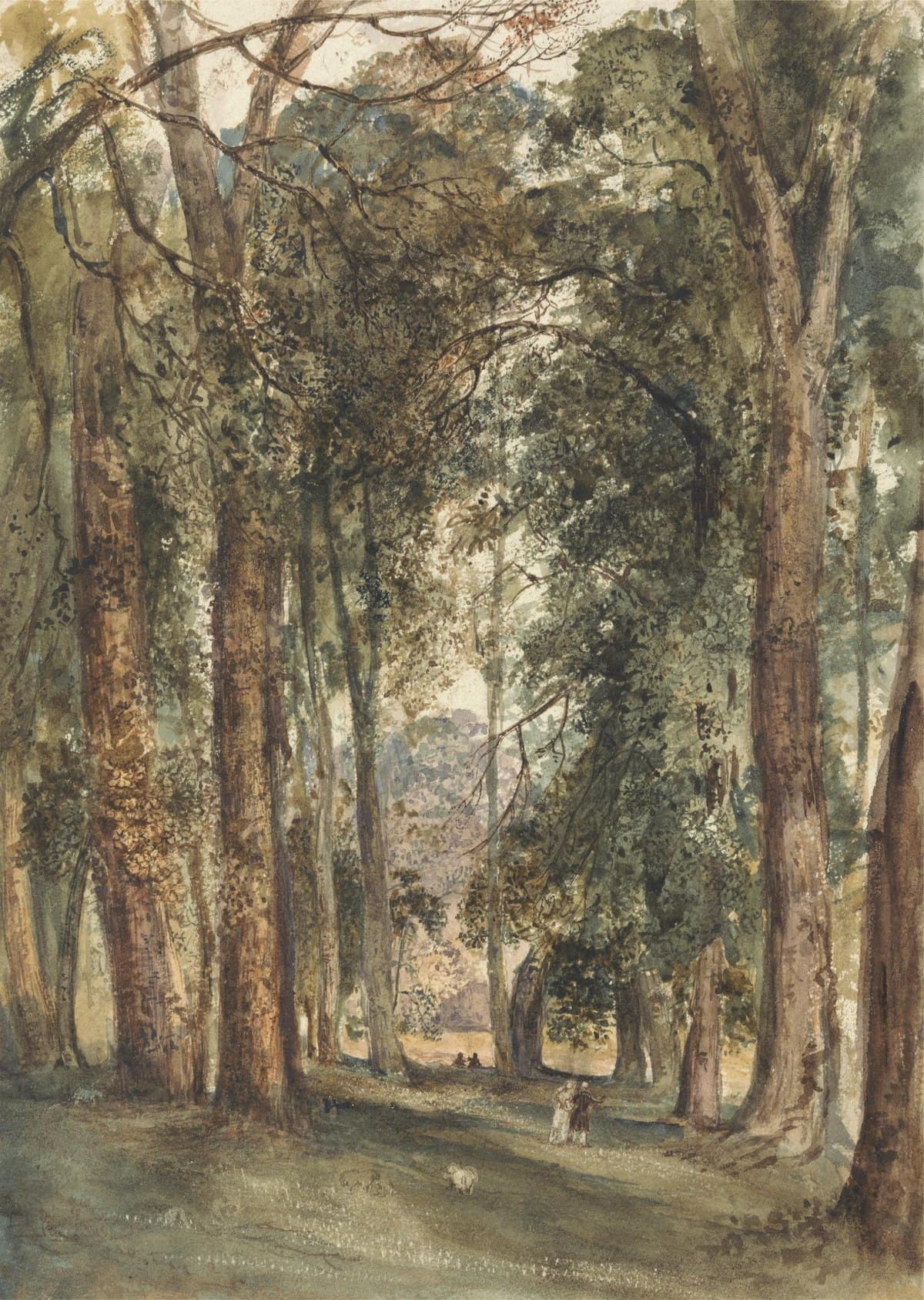 Kensington Gardens by John Martin at Yale Centre For British Art (Yale University), New Haven, CT