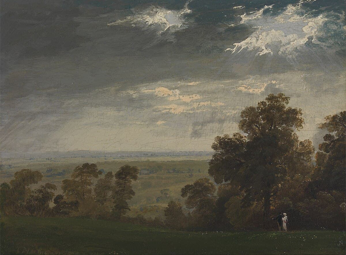 Landscape, Possibly the Isle of Wight or Richmond Hill by John Martin at Yale Centre For British Art (Yale University), New Haven, CT
