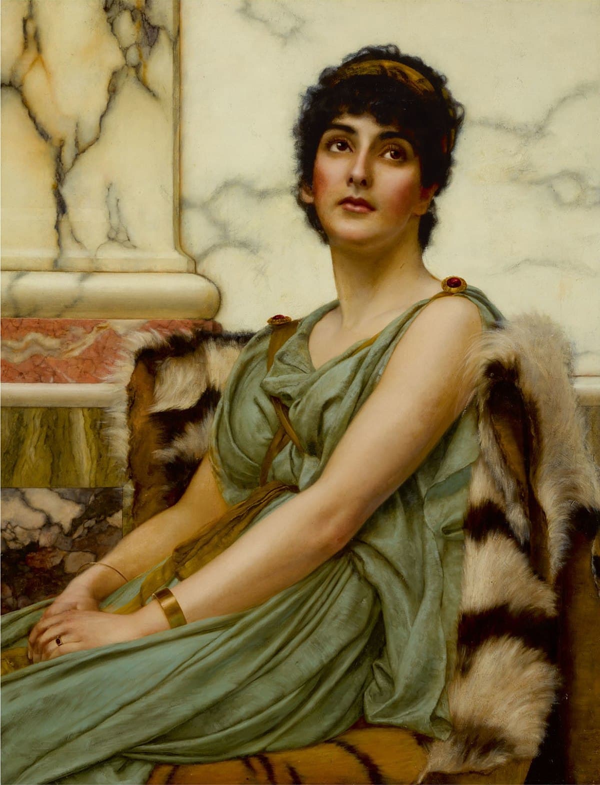 A Classical Beauty by John William Godward